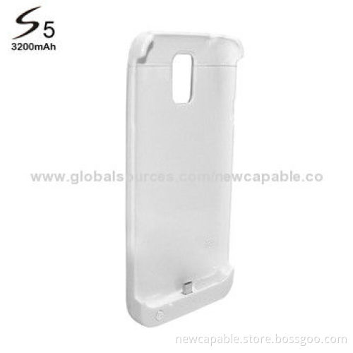 External Backup Battery Cases for Samsung S5, 3,200mAh Capacity, Various Colors Available